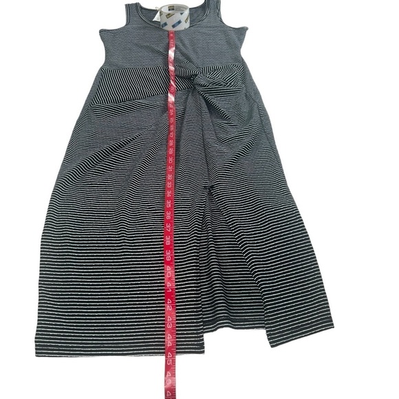 Skies are Blue Womens SZ M Front Twist Stripe Jersey Sleeveless Dress NEW - Picture 9 of 11